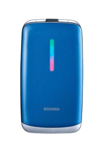 Brondi Contender - Cellulare a Conchiglia Dual SIM Blu Metallizzato