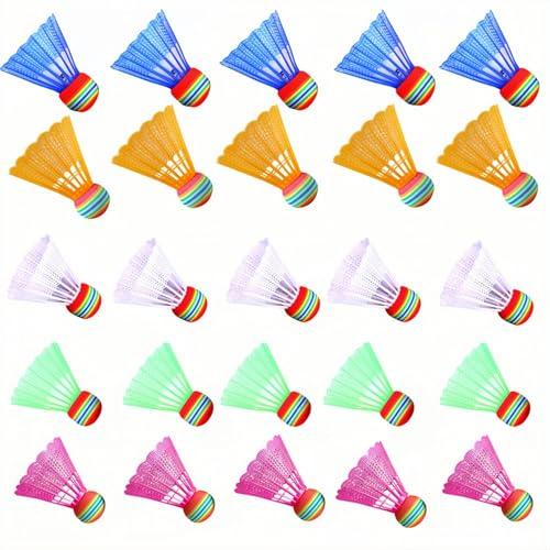 Naisfei Set 25 Palline Badminton Nylon Colorate