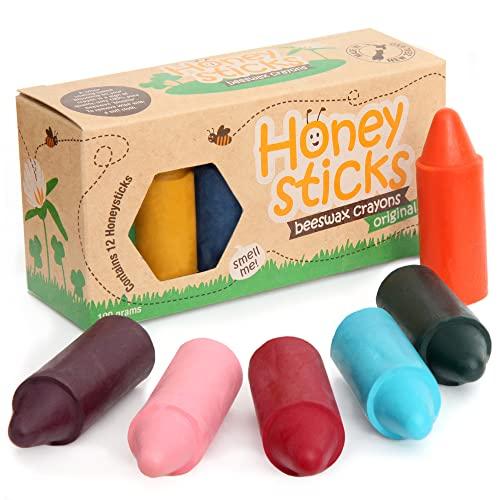 Honeysticks - Pastelli in Cera d'Api Naturali (12 Pezzi)