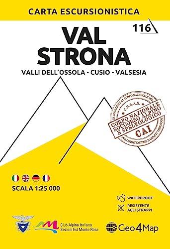 Val Strona. Valli dell'Ossola, Cusio, Valsesia 1:25.000