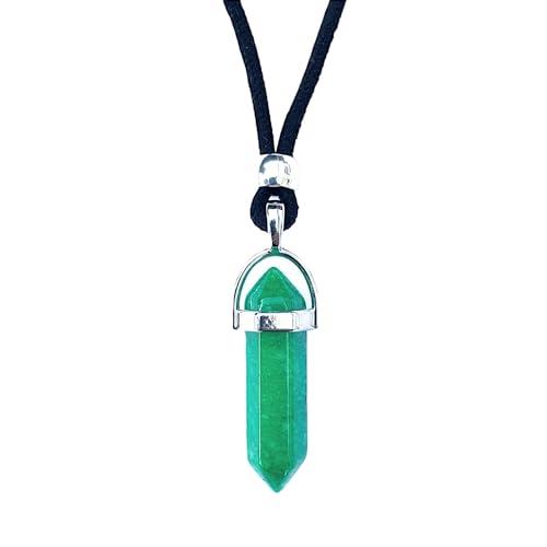 Ciondolo Amuleto in Argento con Pietra Energetica Naturale - Giada Verde