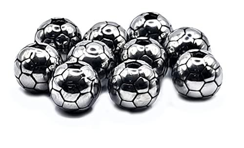 Distanziatori in Acciaio Inox a Forma di Pallone da Calcio per Gioielli Fai da Te