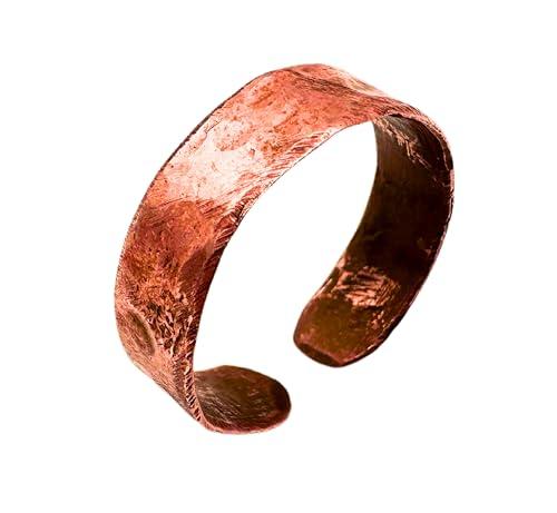 Antica Fucina Rho® - Anello Regolabile in Rame Grezzo Mod. Roma
