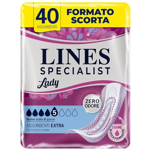 Lines Specialist Lady Extra, Assorbenti Incontinenza Donna, 40 Pezzi