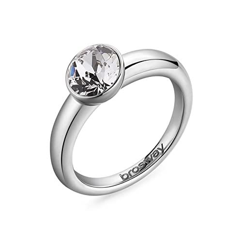 Brosway Anello Donna Affinity BFF172B in Acciaio e Cristalli Swarovski