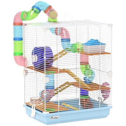 PawHut Gabbia per Criceti a 5 Livelli Blu