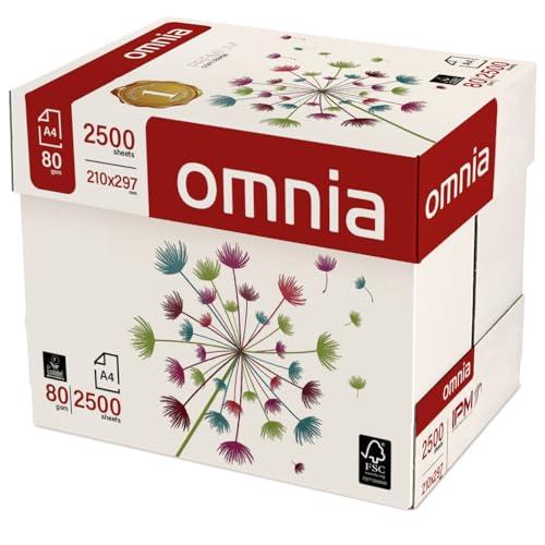 Carta A4 80gr OMNIA - 5 Risme (2500 Fogli)