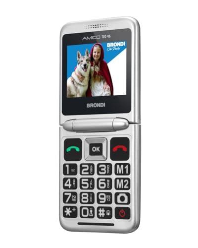 Brondi Amico Tuo 4G - Cellulare Facile da Usare con Basetta di Ricarica