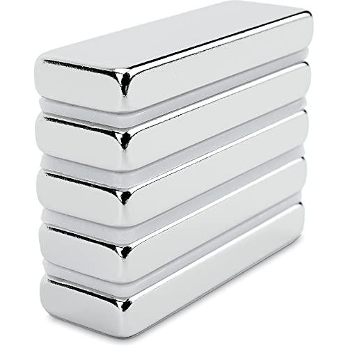 Sensei 5 pezzi Magnete rettangolare al neodimio 30x10x4 mm