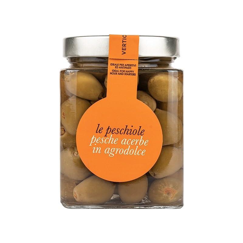 Peschiole in Agrodolce Verticelli, 580g - Un'Esplosione di Sapore dell'Agro Aversano