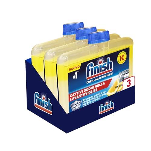 Finish Curalavastoviglie Limone, Additivo Lavastoviglie, 3 x 250 ml