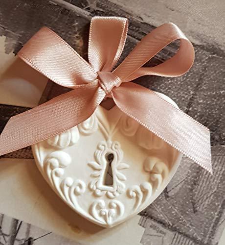 10 Gessetti profumati a forma di cuore con serratura