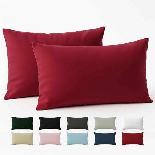 Federe 40x70 Cotone Rinforzato Borgogna - Set da 2 Dreamzie