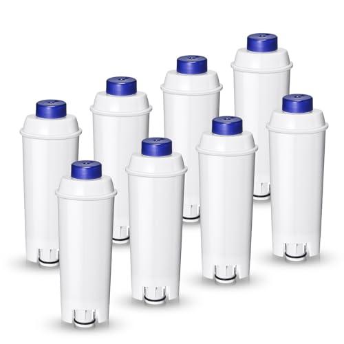 Mutital Filtri Acqua di Ricambio per Macchine da Caffè DeLonghi DLSC002, SER3017 e 5513292811 (8 Pezzi)