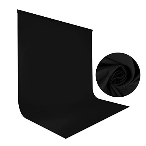 Sfondo Nero Fotografico Bonvvie 1.5 x 2 metri - Perfetto per Foto, Video e Streaming