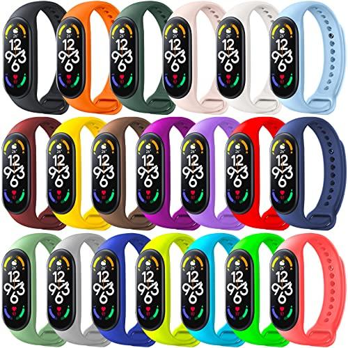 Cinturini di Ricambio Compatibili con Xiaomi Mi Band 7/6/5 e Amazfit Band 5 - Set da 20 Colori