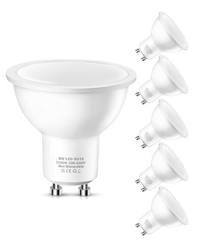 Lampadine LED GU10, 7W Equivalenti a 60W Alogene, Set da 6