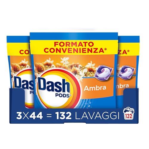 Dash Pods Ambra: Detersivo in Capsule per 132 Lavaggi