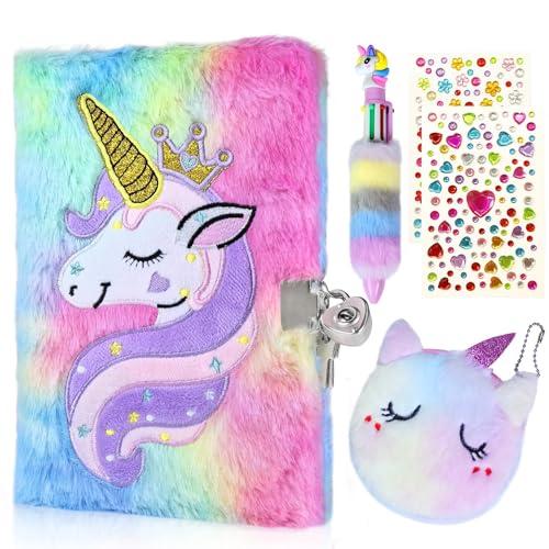 GROFIS Set Diario Segreto Unicorno con Lucchetto e Accessori