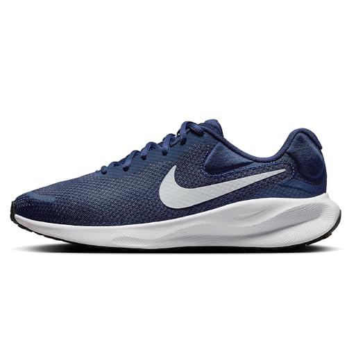 Nike Fb2207 Revolution 7 Uomo, Midnight Navy, Pure Platinum-Black-White EU 42