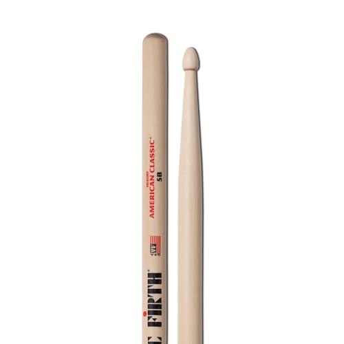 Vic Firth - Bacchette per Batteria Serie American Classic® - 5B - Hickory Americano - Punta di Legno