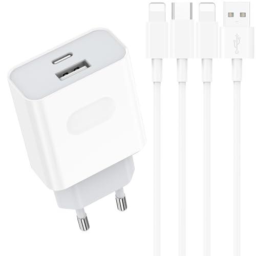 Caricatore USB C 20W con Cavo 2M per iPhone e iPad - Ricarica Rapida e Sicura