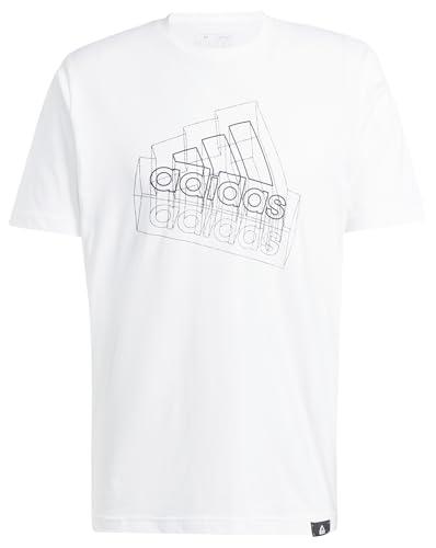adidas Uomo Tech BOS Graphic Tee, Bianco, L