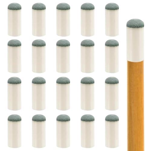 RT 20 Punte di Ricambio per Stecca da Biliardo 13mm, Montaggio Facile Senza Colla