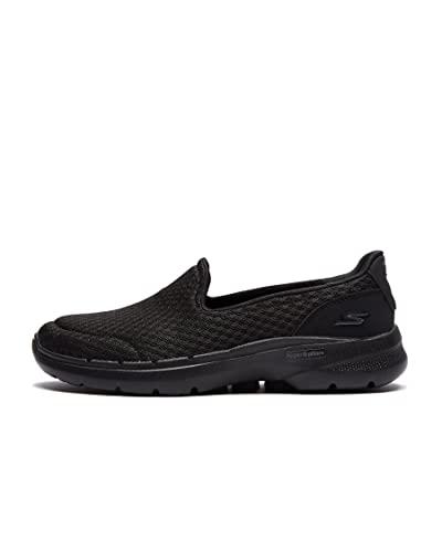 Skechers Go Walk 6 Big Splash, Sneaker Donna, Black Textile Trim