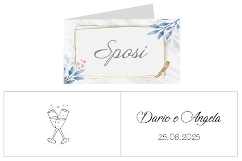 Etichette Pieghevoli Personalizzate per Bomboniere e Confetti - Modello LIB010