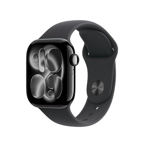 Apple Watch Series 11 GPS, 42mm, Alluminio Jet Black, Cinturino Sport Nero
