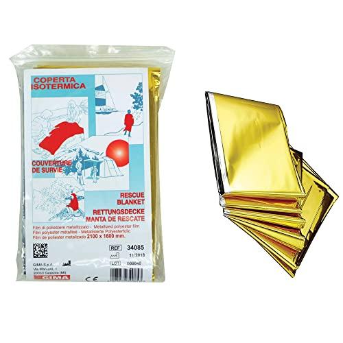 GIMA Coperta Termica di Emergenza Oro/Argento