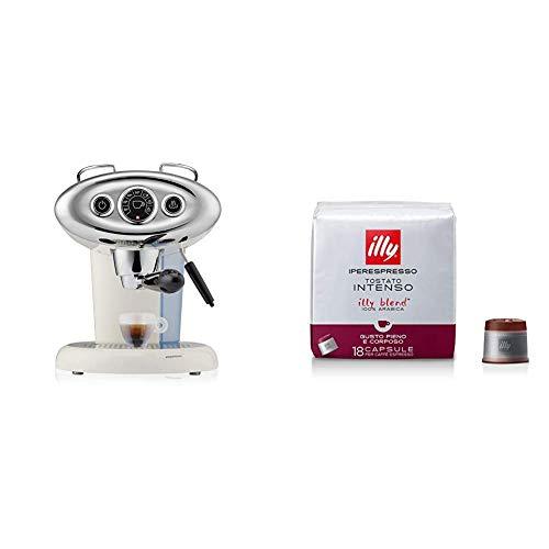 illy Macchina da Caffè a Capsule Iperespresso X7.1 Bianca + 108 Capsule Tostato Intenso