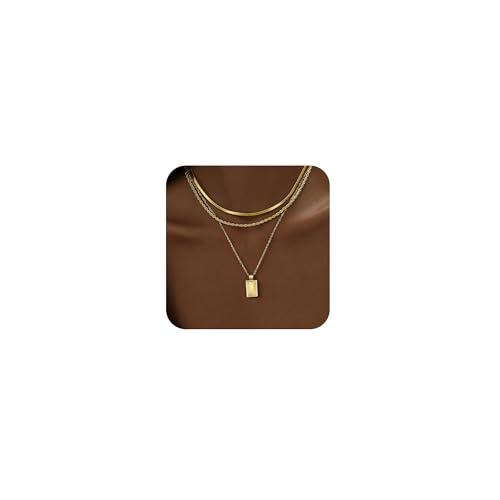 VIROMY Collana Oro Donna: Set di Collane a Strati Placcate Oro 14K