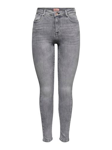 ONLY Jeans da Donna Skinny Fit ONLPower Life Mid Push Up Grigio Denim