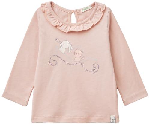 United Colors of Benetton T-Shirt Girocollo con Dettagli Raffinati