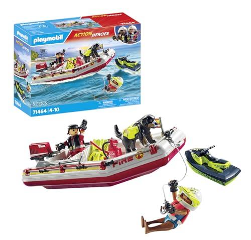 PLAYMOBIL Action Heroes 71464 Gommone dei Pompieri e Acquascooter