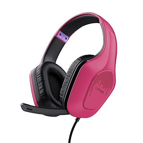 Trust Gaming GXT 415P Zirox Cuffie Gaming Leggere Rosa