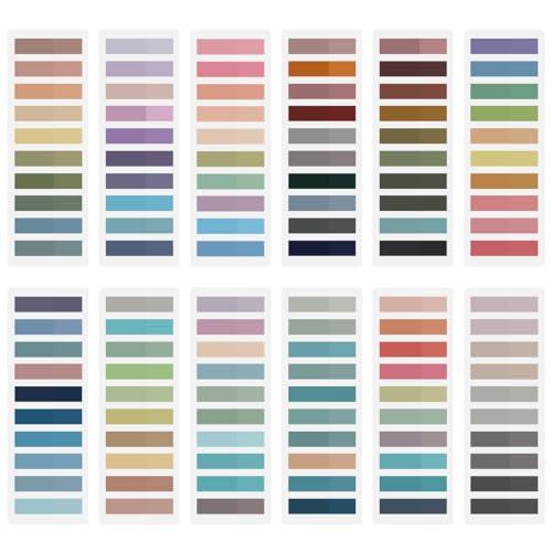 Segnapagina Adesivi Colorati - 2400 Pezzi in 12 Stili