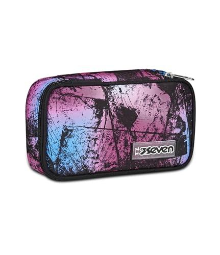 Seven Astuccio Scuola Quick Case Freethink Girl Nero e Rosa