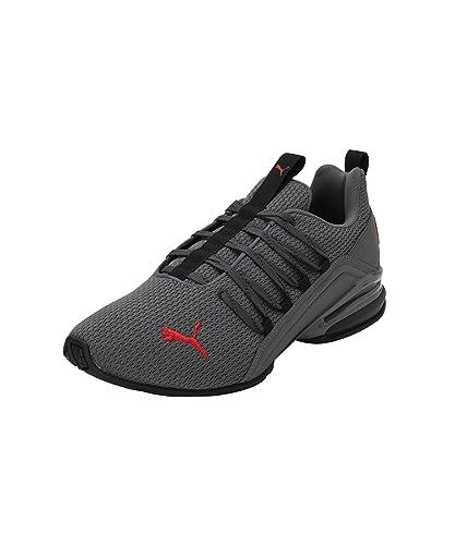 PUMA Scarpe da Running Axelion Refresh da Uomo 42 Black Cool Dark Gray Red