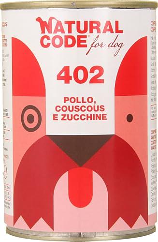 Natural Code 402 Pollo, Couscous e Zucchine per Cani Adulti - 6x400g