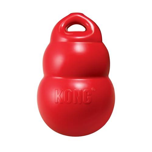 KONG Bounzer - Giocattolo Per Cani - Morbido E Flessibile - A Forma Di KONG - Rosso - Grande