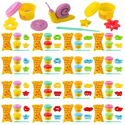 BONNYCO Set Plastilina per Bambini con Stampini e Sacchettini Regalo, 16 Pezzi