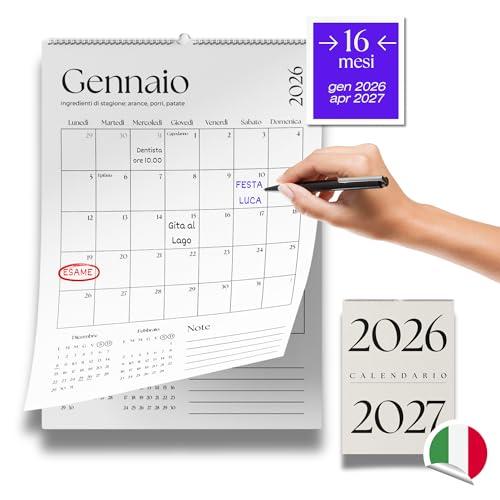 Calendario 2026 da Muro Italiano 16 Mesi A4