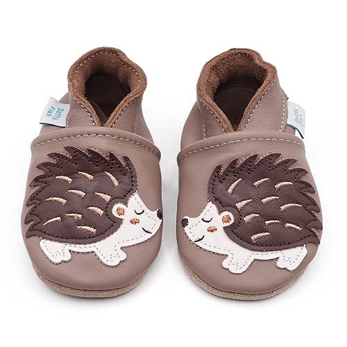 Dotty Fish Scarpine in Pelle Riccio Marrone 12-18 Mesi