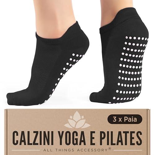 Calze Antiscivolo per Yoga, Pilates e Fitness - 3 Paia
