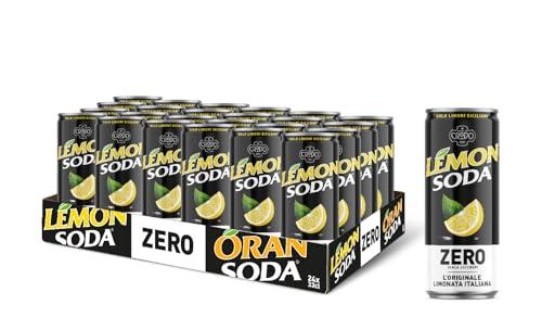 Lemonsoda Zero | Bevanda Gassata al Limone Senza Zuccheri, 24 Lattine da 33 cl