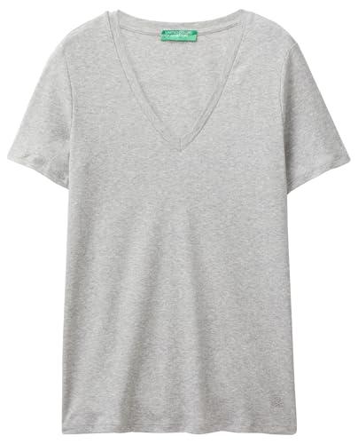 United Colors of Benetton T-shirt 3GA2E4230 - T-Shirt Donna Grigio Melange Medio