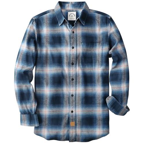 Dubinik® Camicia Flanella Uomo 100% Cotone Camicia Quadri Uomo Leggera Comode Camicia Flanella Uomo Invernale con Taschino